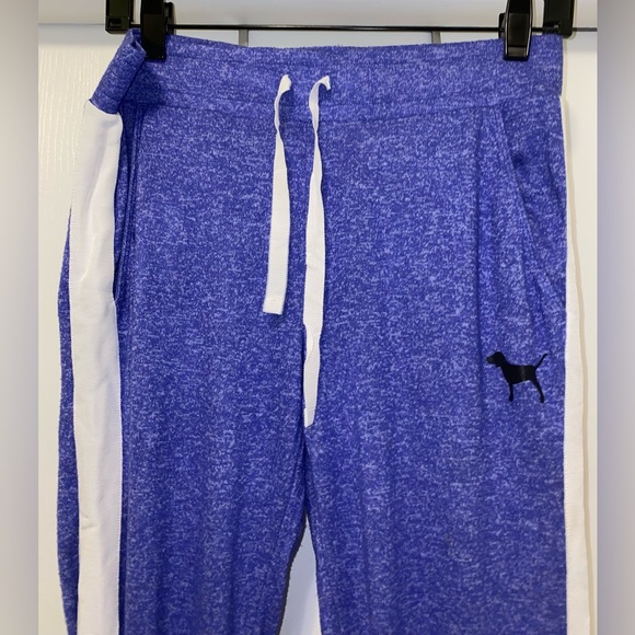 PINK Victoria's Secret Sleepwear Pants, blue with white stripe. Size medium - Picture 10 of 14